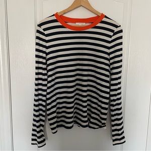 COS Striped Long Sleeve Crewneck T-Shirt